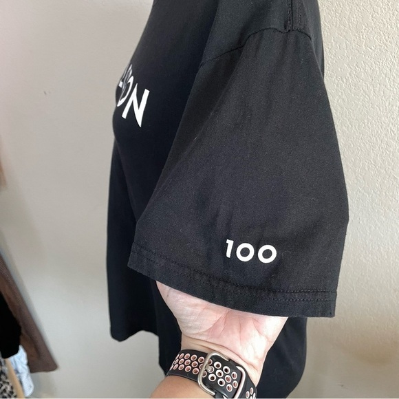 Peloton Bike 100th Century Cycling Black Short Sleeve T Shirt Size Medium - Picture 5 of 8